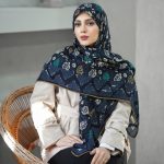 روسری رنگی طرح دار کد 6372