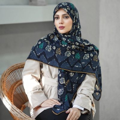 روسری رنگی طرح دار کد 6372