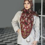 روسری رنگی طرح دار کد 6373