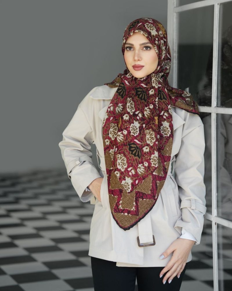 6373 روسری رنگی طرح دار کد 6373 - Image 1