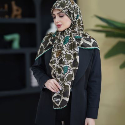 روسری رنگی طرح دار کد 6374