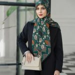 روسری رنگی طرح دار کد 6375