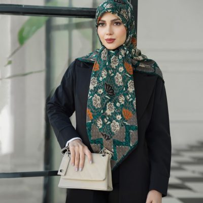روسری رنگی طرح دار کد 6375