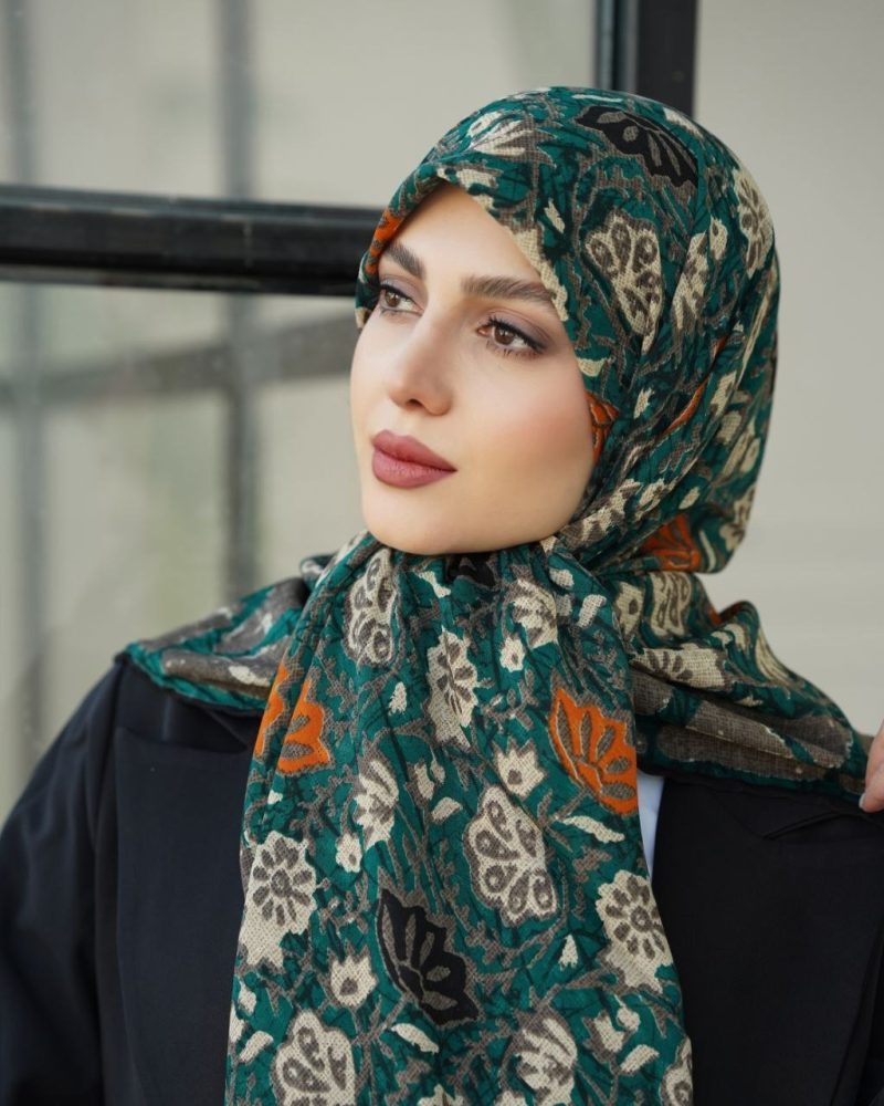 روسری رنگی طرح دار کد 6375 - Image 2