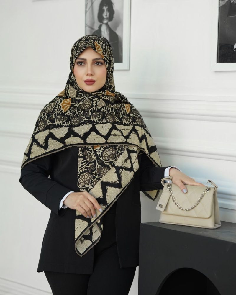 روسری رنگی طرح دار کد 6376 - Image 1