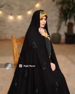 چادر مشکی گلدوزی سنتی کد 6403