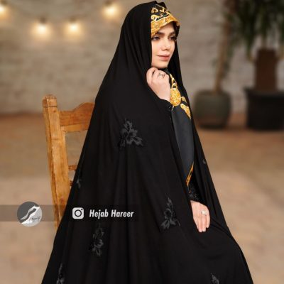 چادر مشکی گلدوزی سنتی کد 6403