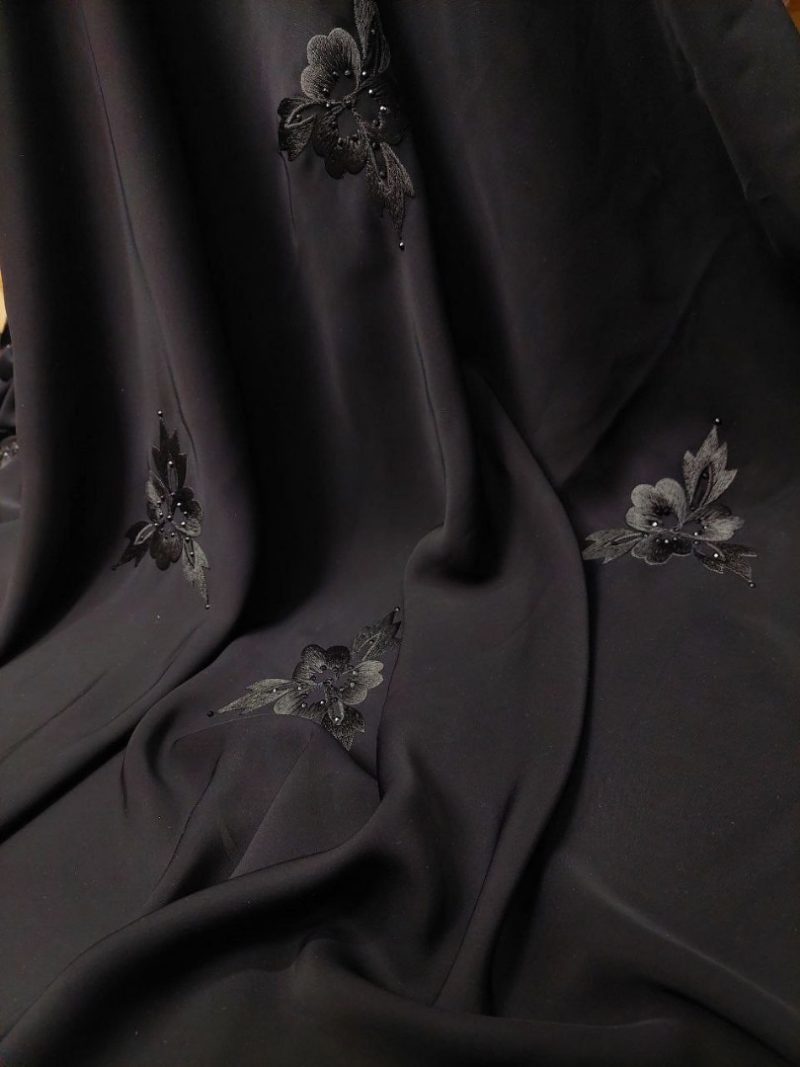 چادر مشکی گلدوزی سنتی کد 6403 - Image 3