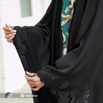 چادر مشکی عربی گلدوزی شده کد 6434