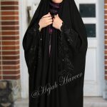 چادر مشکی عربی گلدوزی شده کد 6446