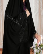 چادر مشکی عربی گلدوزی شده کد 6446 - Image 2