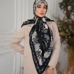 روسری رنگی طرح دار کد 6469