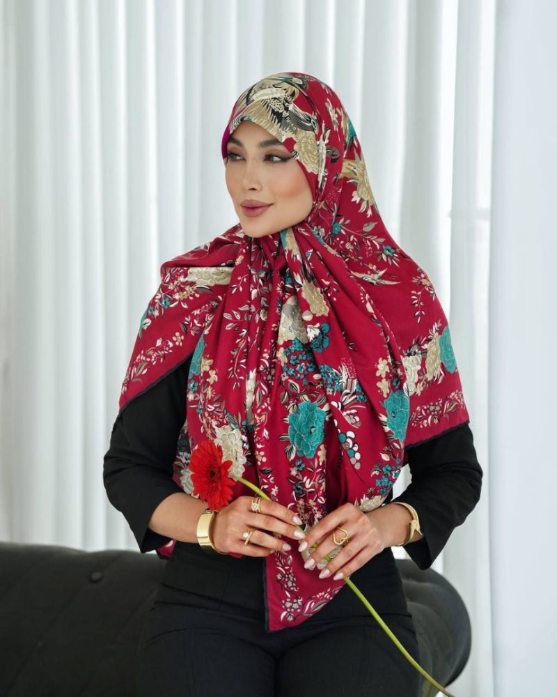 6470 روسری رنگی طرح دار کد 6470 - Image 1