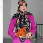 روسری رنگی طرح دار کد 6471