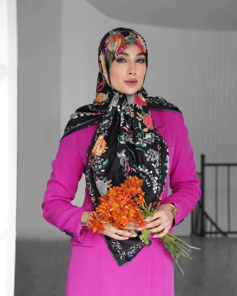 روسری رنگی طرح دار کد 6471 - Image 1