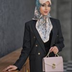 روسری رنگی طرح دار کد 6473