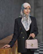 روسری رنگی طرح دار کد 6473