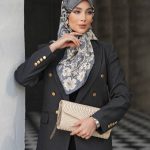 روسری رنگی طرح دار کد 6474