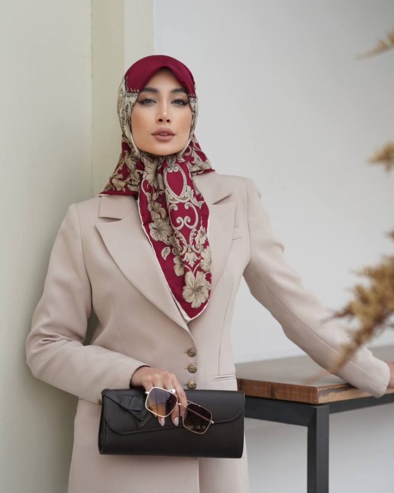 6475 روسری رنگی طرح دار کد 6475 - Image 1