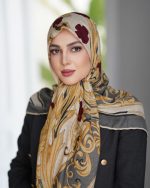 روسری رنگی طرح دار کد 6480 - Image 2