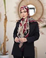 روسری رنگی طرح دار کد 6481