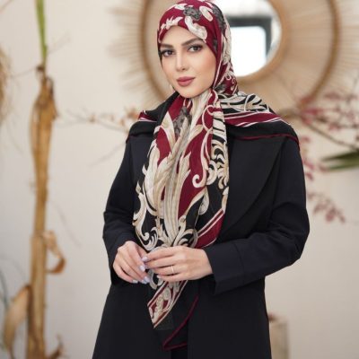 روسری رنگی طرح دار کد 6481