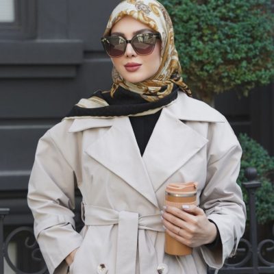 روسری رنگی طرح دار کد 6483