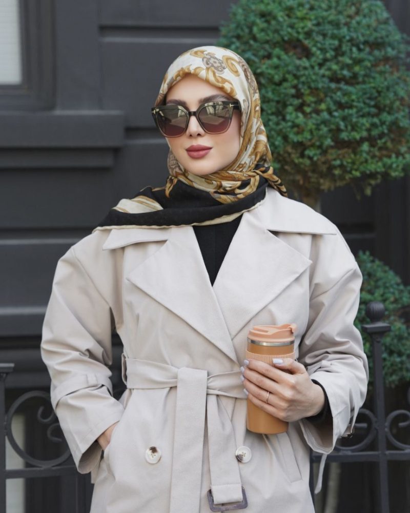 روسری رنگی طرح دار کد 6483 - Image 1