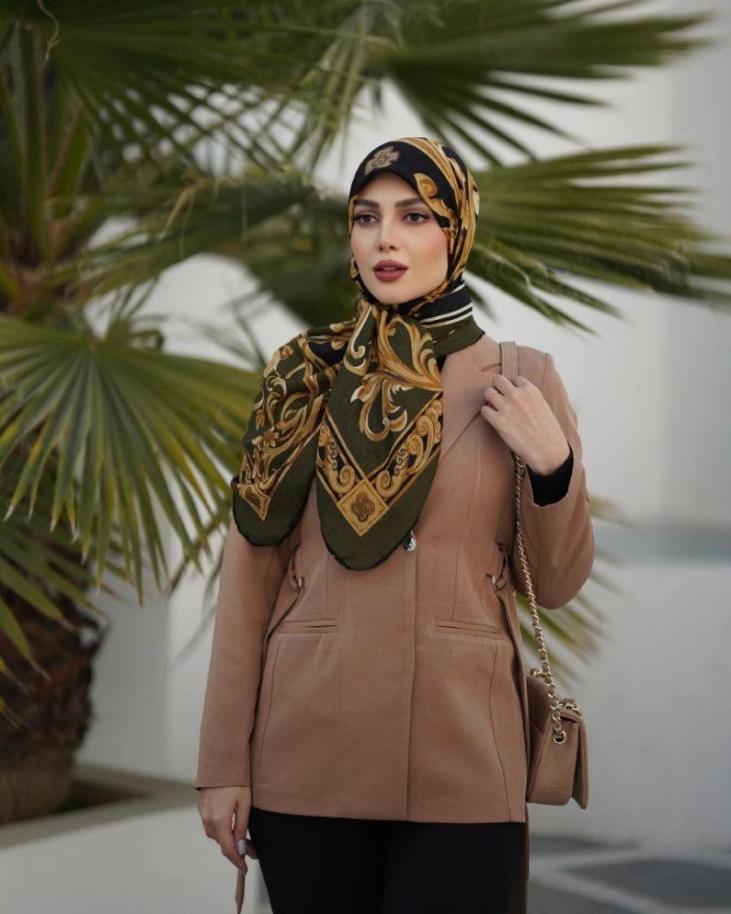 6484 روسری رنگی طرح دار کد 6484 - Image 1