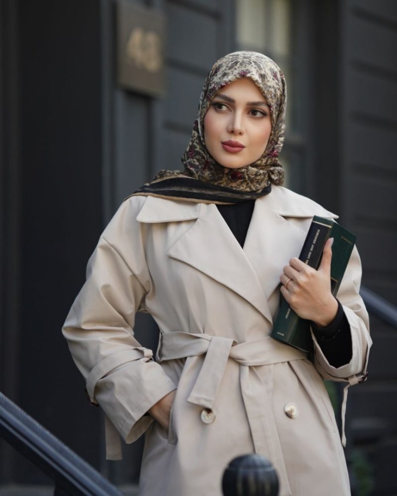 روسری رنگی طرح دار کد 6486 - Image 1