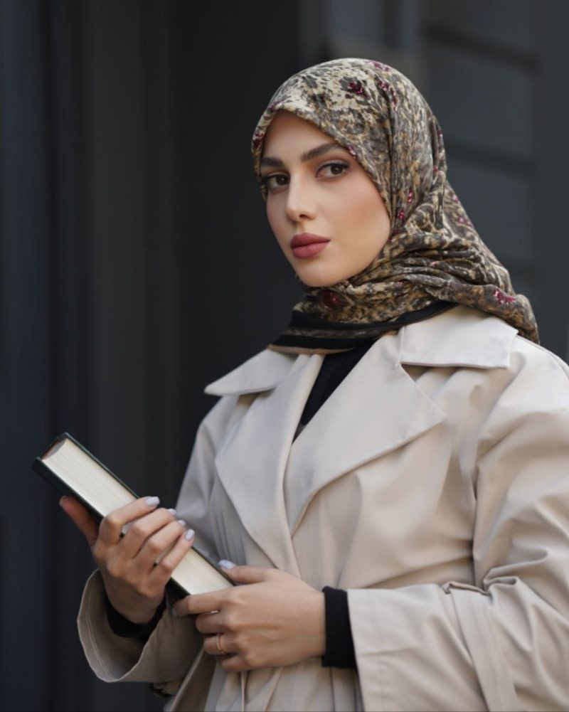 روسری رنگی طرح دار کد 6486 - Image 2