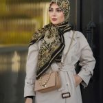 روسری رنگی طرح دار کد 6487