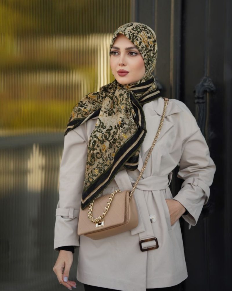 6487 روسری رنگی طرح دار کد 6487 - Image 1