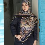 روسری رنگی طرح دار کد 6490