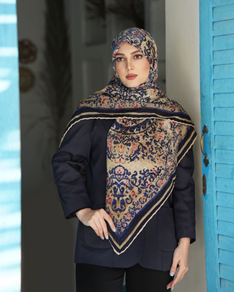 روسری رنگی طرح دار کد 6490 - Image 1