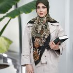 روسری رنگی طرح دار کد 6491