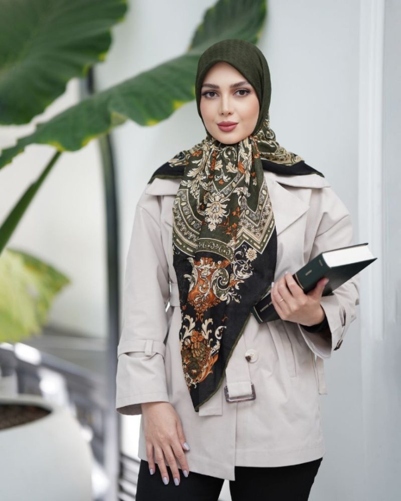 روسری رنگی طرح دار کد 6491 - Image 1