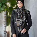روسری رنگی طرح دار کد 6492