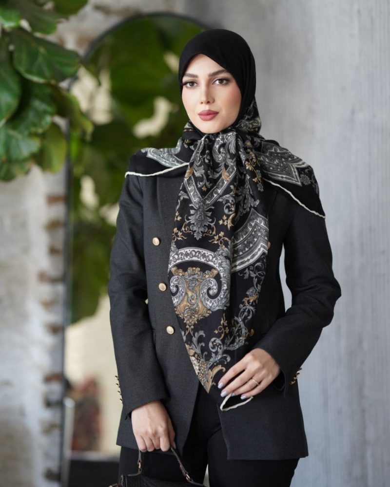 6492 روسری رنگی طرح دار کد 6492 - Image 1