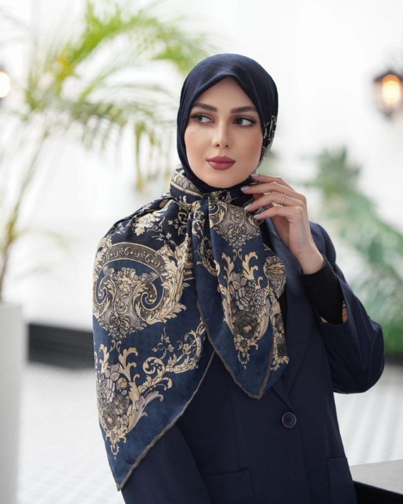 روسری رنگی طرح دار کد 6493 - Image 2