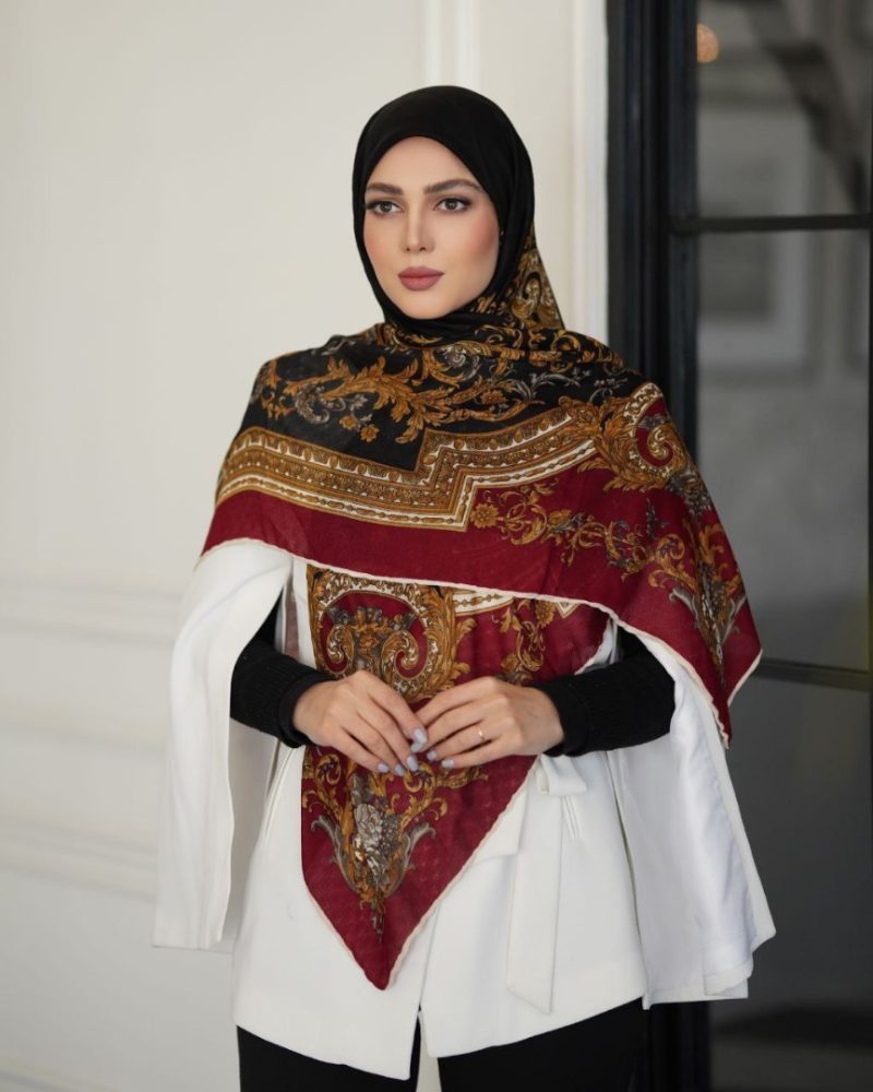 روسری رنگی طرح دار کد 6494 - Image 1