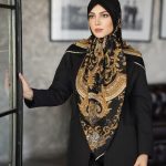 روسری رنگی طرح دار کد 6495