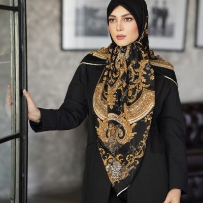 روسری رنگی طرح دار کد 6495
