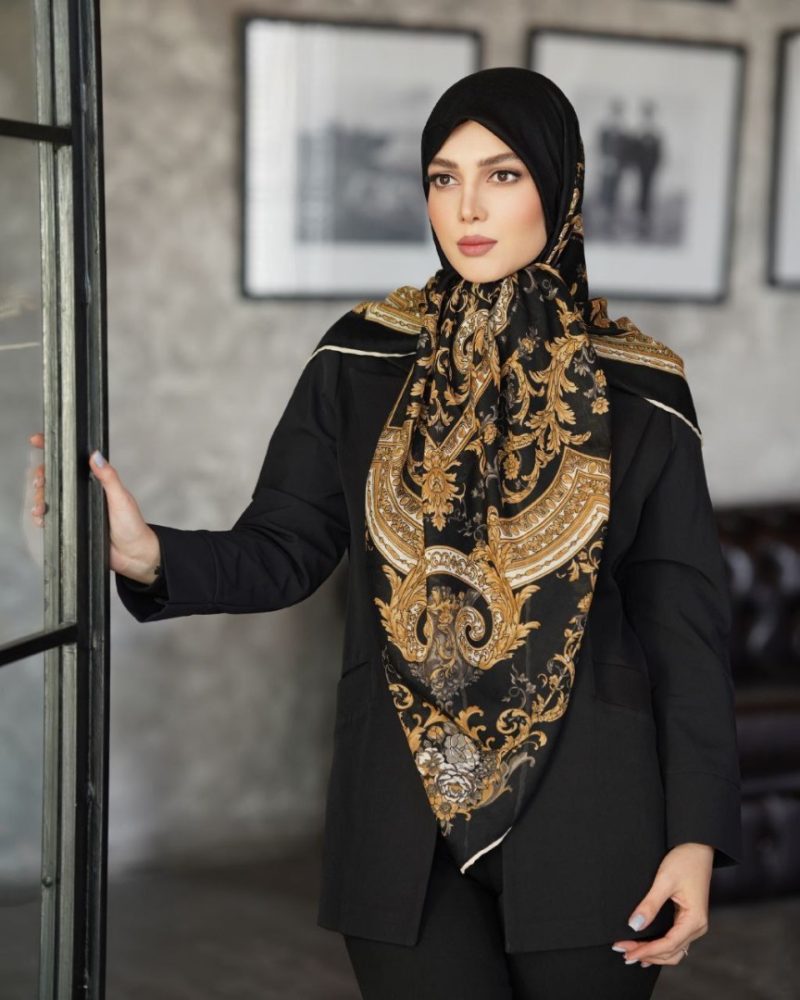 6495 روسری رنگی طرح دار کد 6495 - Image 1