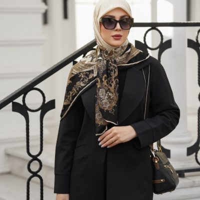 روسری رنگی طرح دار کد 6496