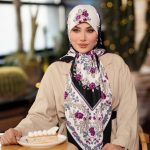 روسری رنگی طرح دار کد 6497
