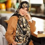 روسری رنگی طرح دار کد 6498