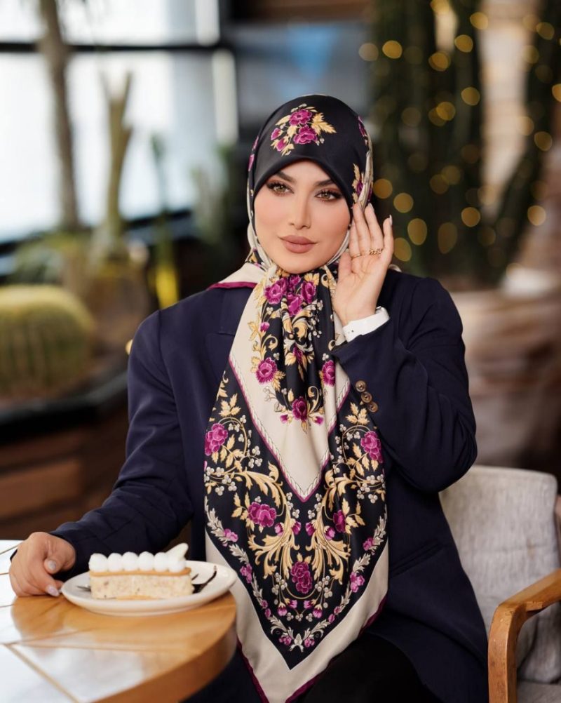 روسری رنگی طرح دار کد 6499 - Image 1