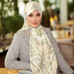 روسری رنگی طرح دار کد 6502