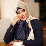 روسری رنگی طرح دار کد 6506